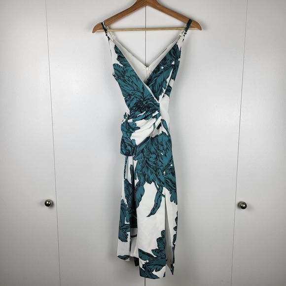 SOLD | C/MEO Collective Tropical Floral Midi Cocktail Dress | XS - Picture 5 of 9
